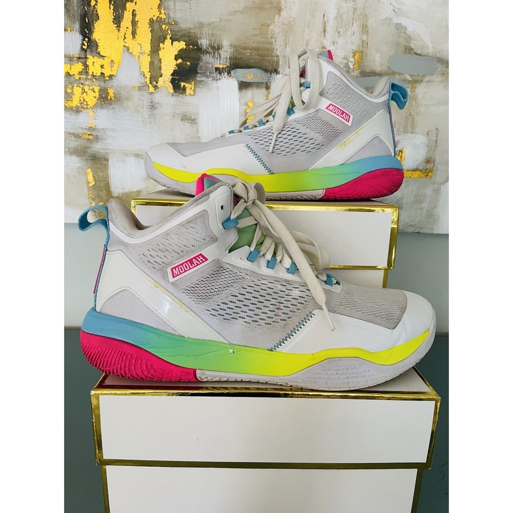 Moolah Kicks Neovolt Pro Mid Neon‎ Glo Y2K Pack BBall Shoes. Women's 10.5